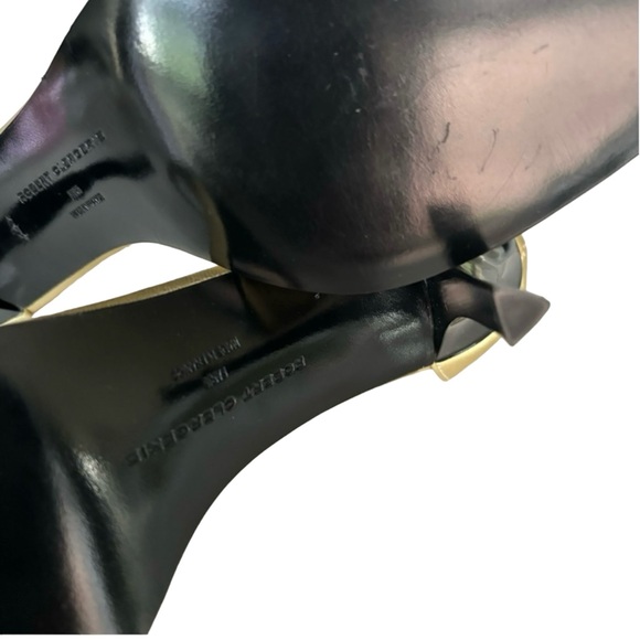 NWOT ROBERT CLERGERIE GOLD HEELS SIZE 9 - Picture 7 of 8